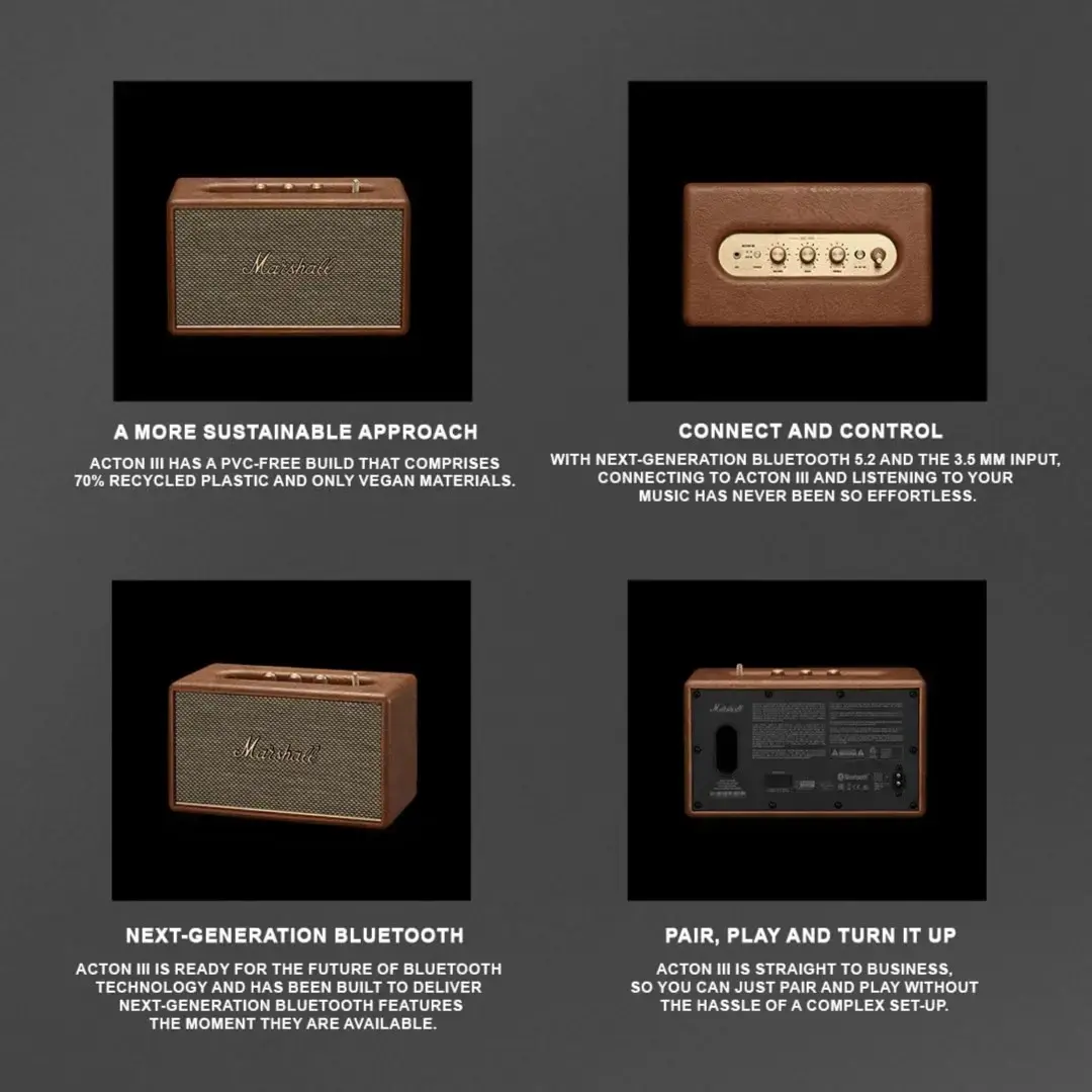 Buy Marshall Acton III Wired Connectivity Stereo Home Speakers