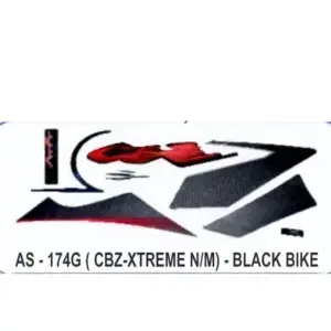 Graphics Sticker Set for Hero CBZ Xtreme Black Vehicle