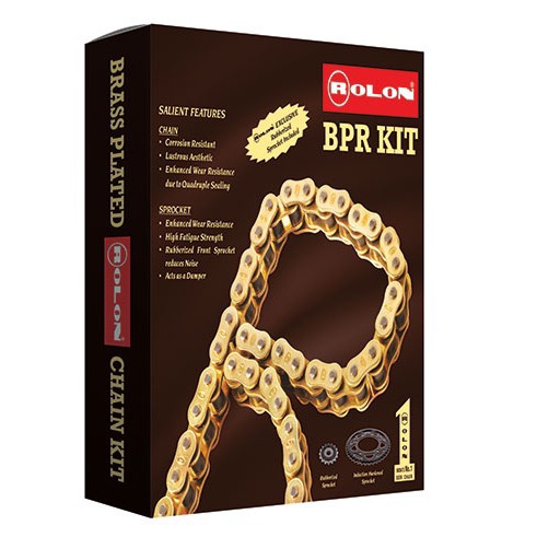 KTM Duke 125 Brass Plated Chain Sprocket Kit rolon