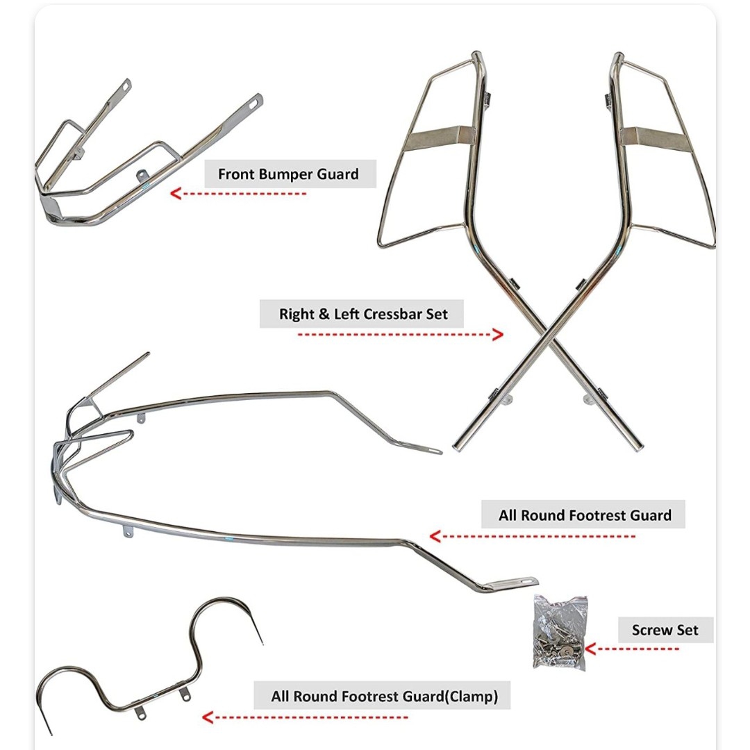 stainless steel guard honda activa 6g guard kit price