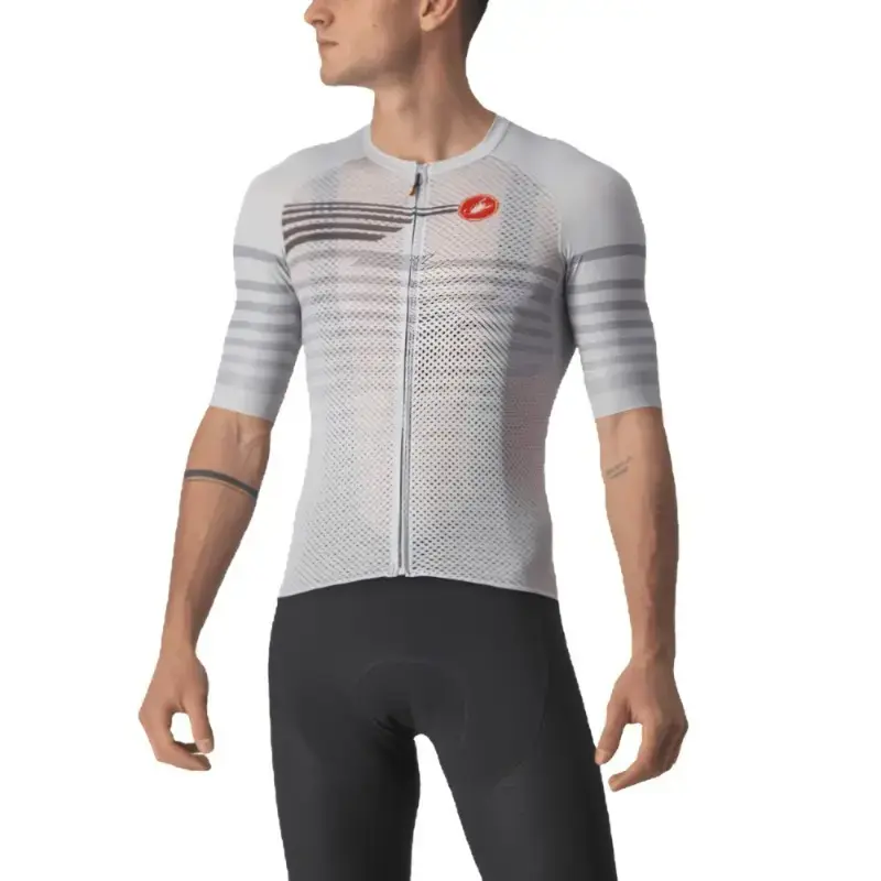 Castelli Climbers 3.0 Mens Cycling Jersey Silver Gray Dark Gray