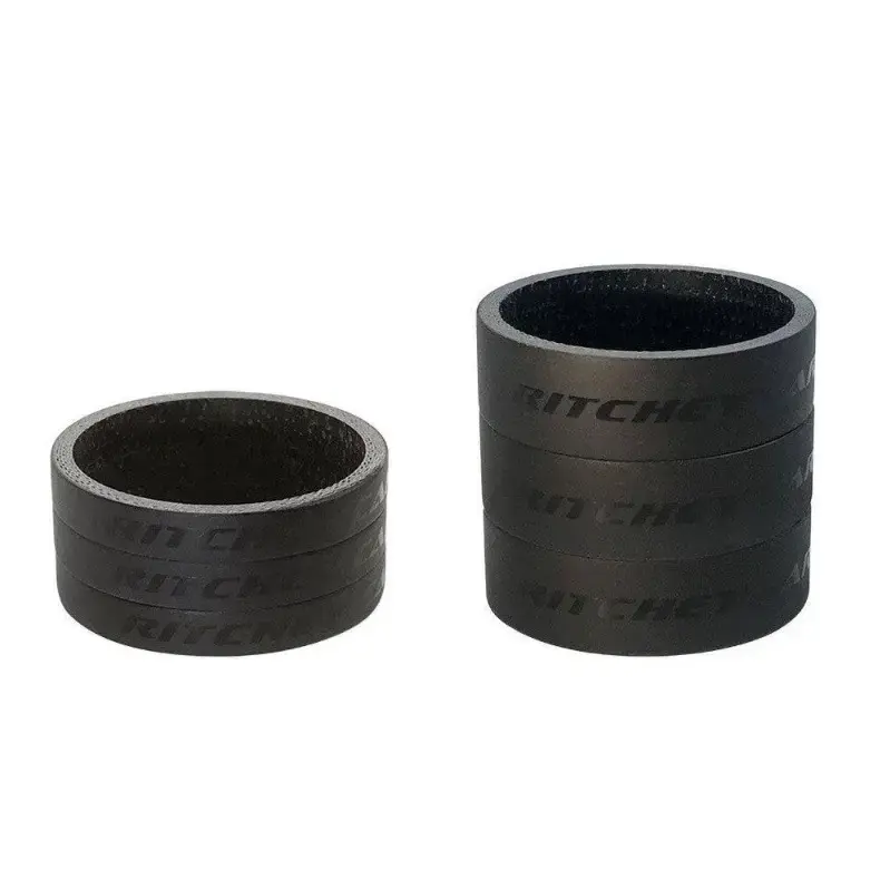Ritchey Headset Spacers | WCS - Carbon Black UD Matte 28.6mm/3x5mm + 3x10mm Bag