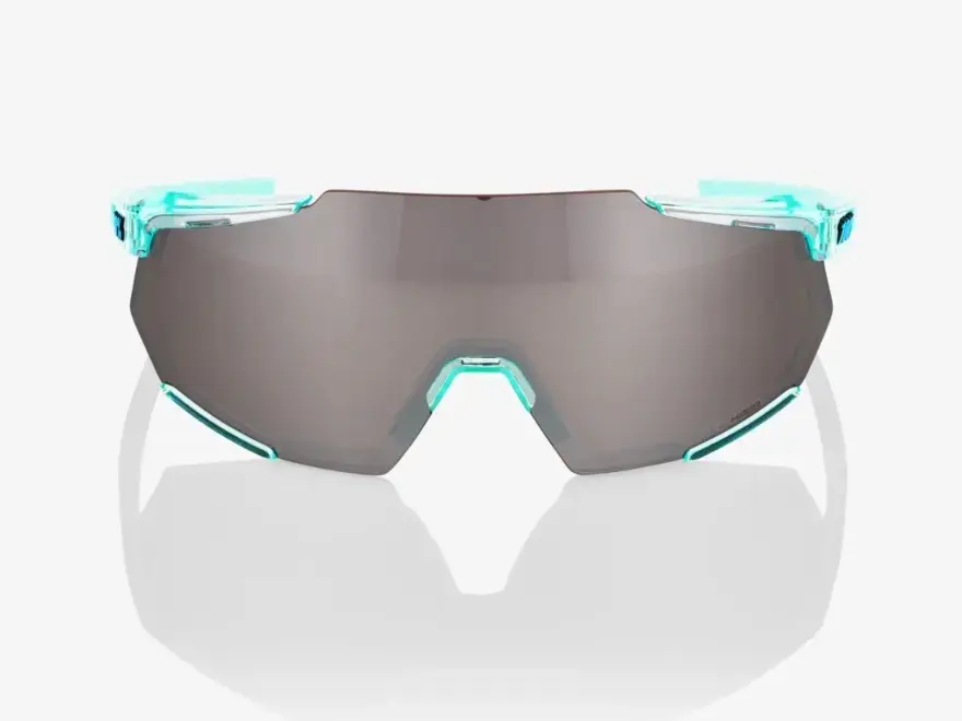 100% RACETRAP 3.0 - Polished Translucent Mint - HiPER Silver Mirror Lens