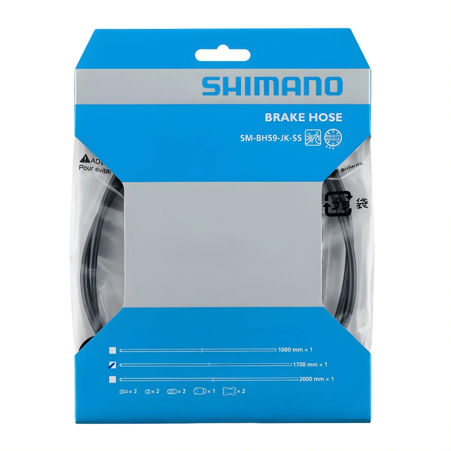 Shimano SM-BH59 J-Kit MTB Brake Hose 1700mm Black Set