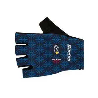 Santini Tour De France Trionfo Gloves-Navy Blue