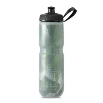 Polar Sport Insulated Contender Bottle-Olive Green/Silver (710ml)