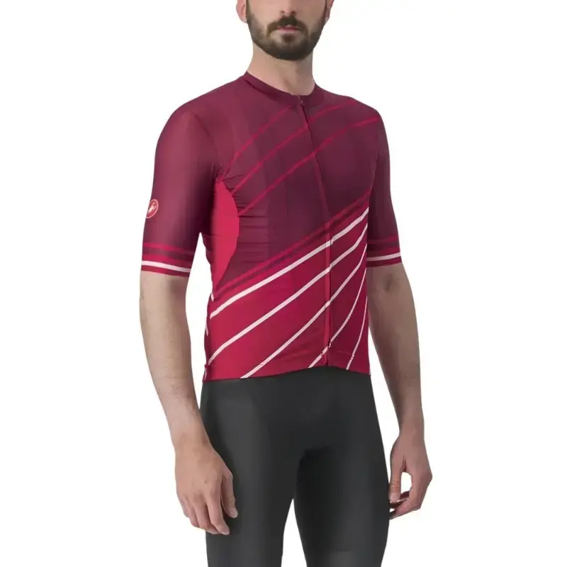 Castelli Speed Strada Mens Cycling Jersey Bordeaux Persian Red