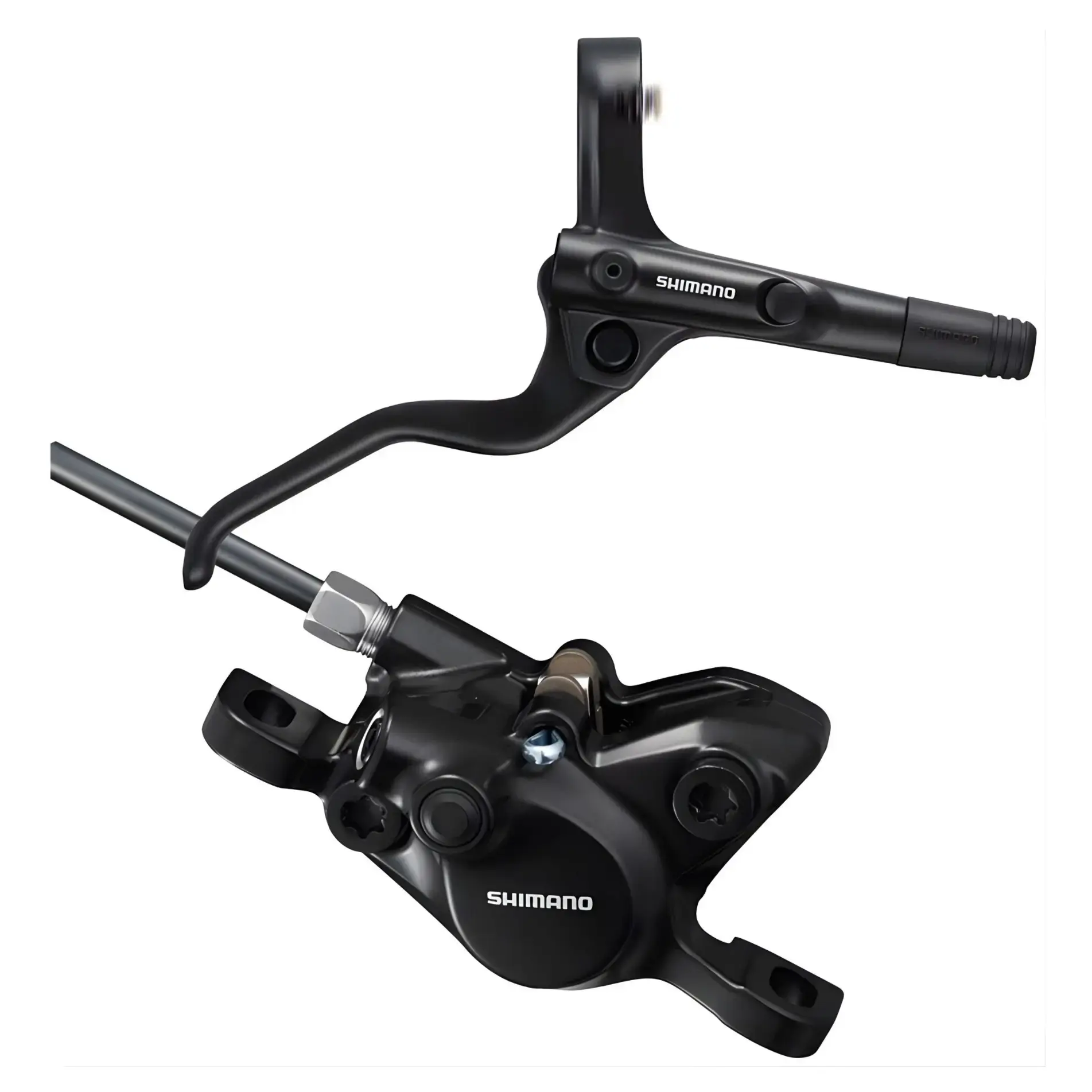 DISC BRAKE ASSEMBLED SET, BL-MT201R, BR-MT200R, BLACK, W/O ADAPTER, RESIN PAD(W/O FIN), W/OLIVE & CONNECTER INSERT , 170