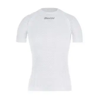 Santini Mesh Baselayer (Short Sleeve) – White