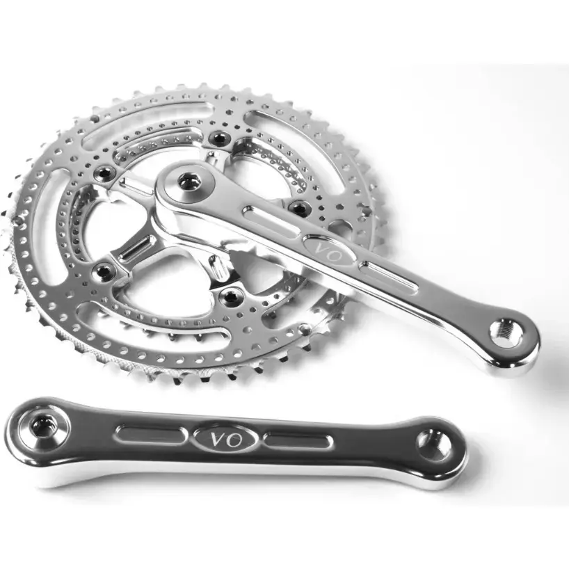 Velo Orange Cranksets | Fluted Double Grand CRU Drillium, 110mm BCD