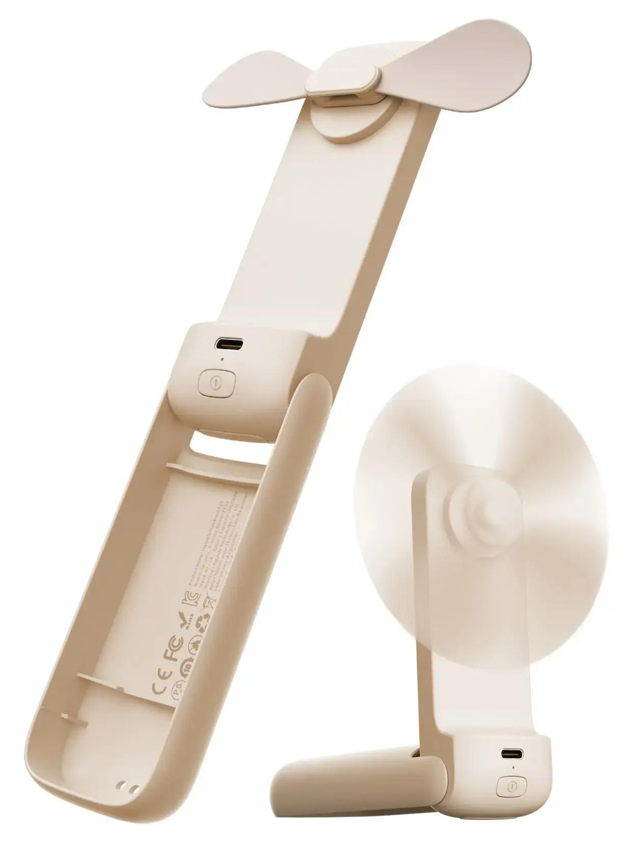 Aecooly Foldable Handheld Fan- Pocket 01-Beige