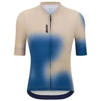 Santini Spot Jersey-White/Blue