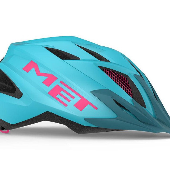 Met Crackerjack Kids Cycling Helmet Light Blue Magenta Matt