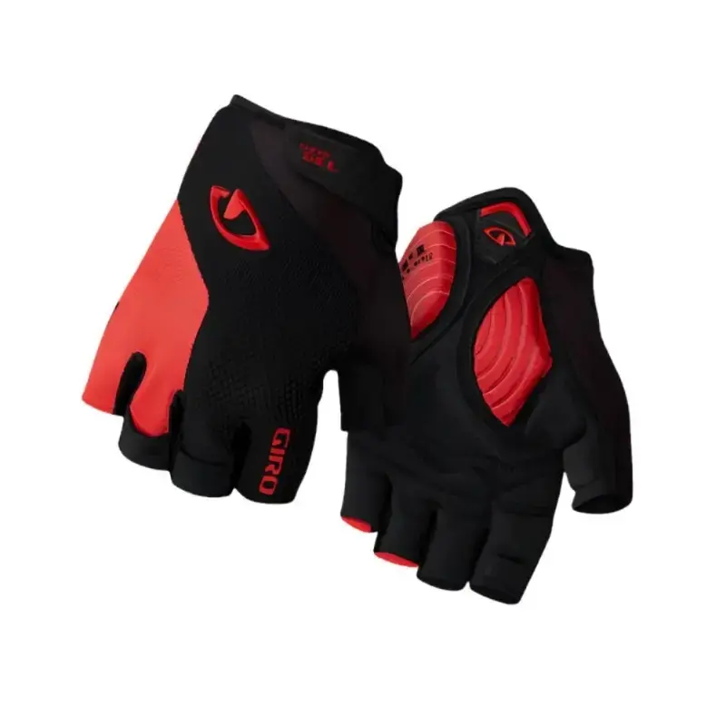 Giro Strade Dure Supergel Mens Cycling Gloves Black Bright Red
