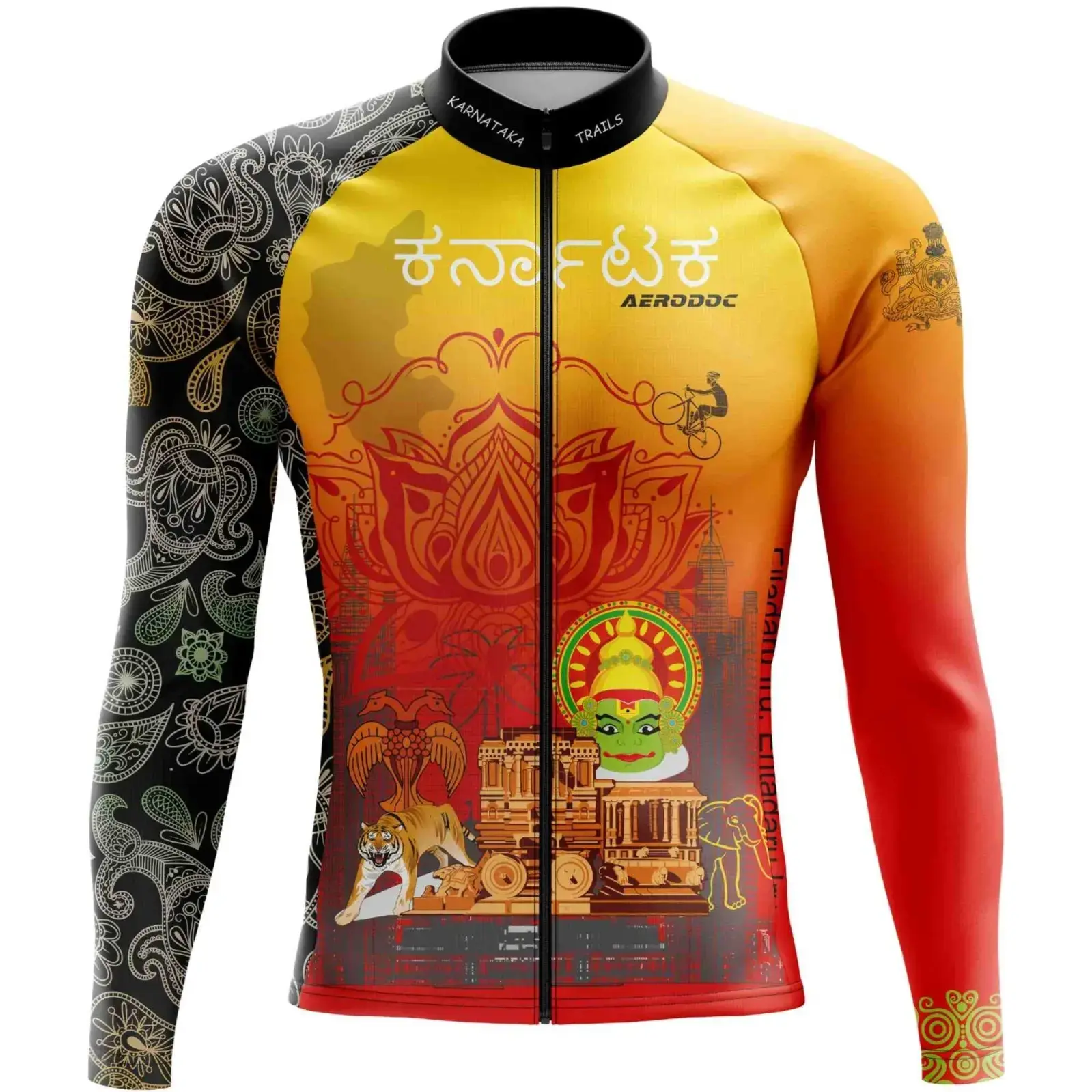 Karnataka Cycling Jersey and Bib Shorts (Full Sleeves Jersey Only)