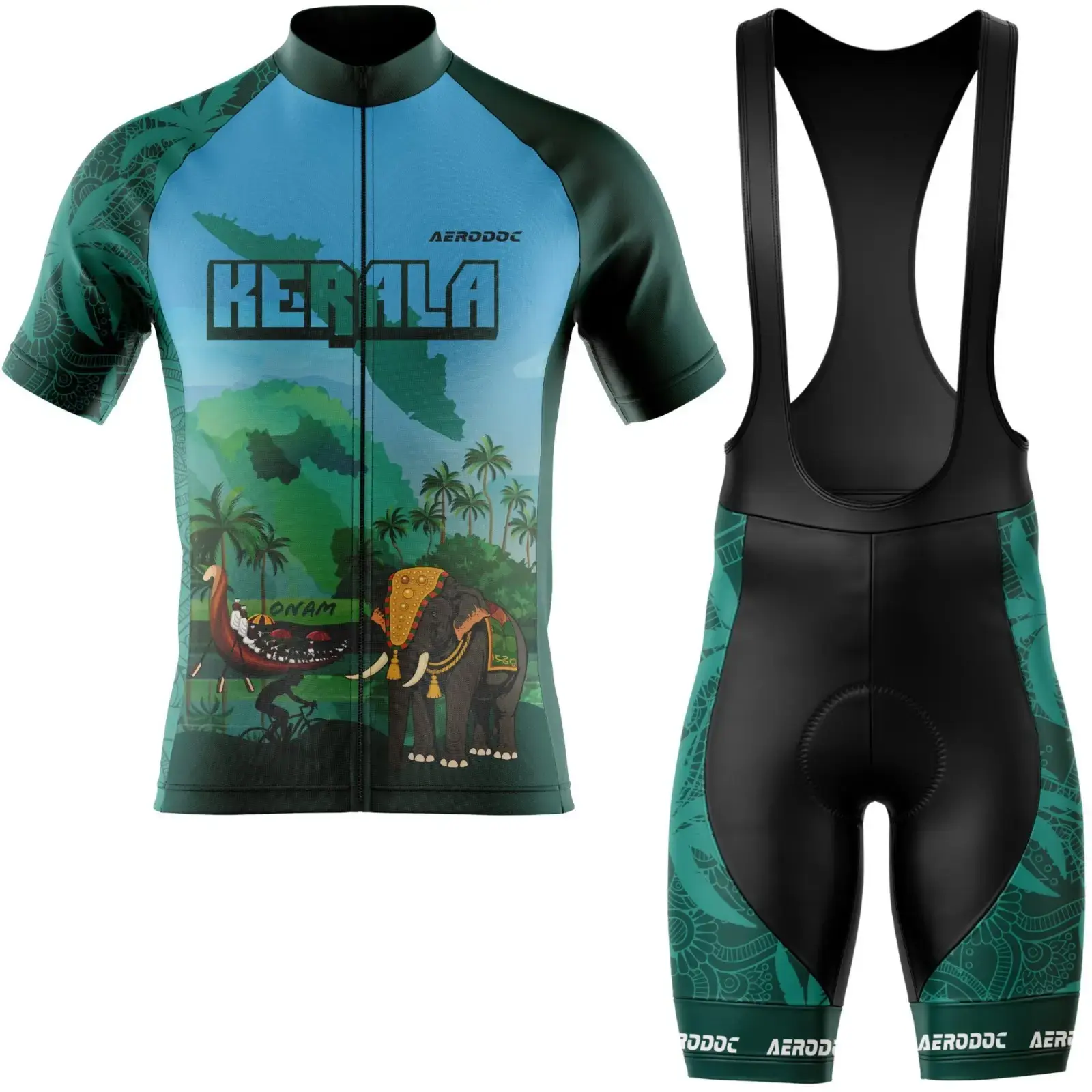 Kerala Cycling Jersey and Bib Shorts (Half Sleeve with Bib Shorts)