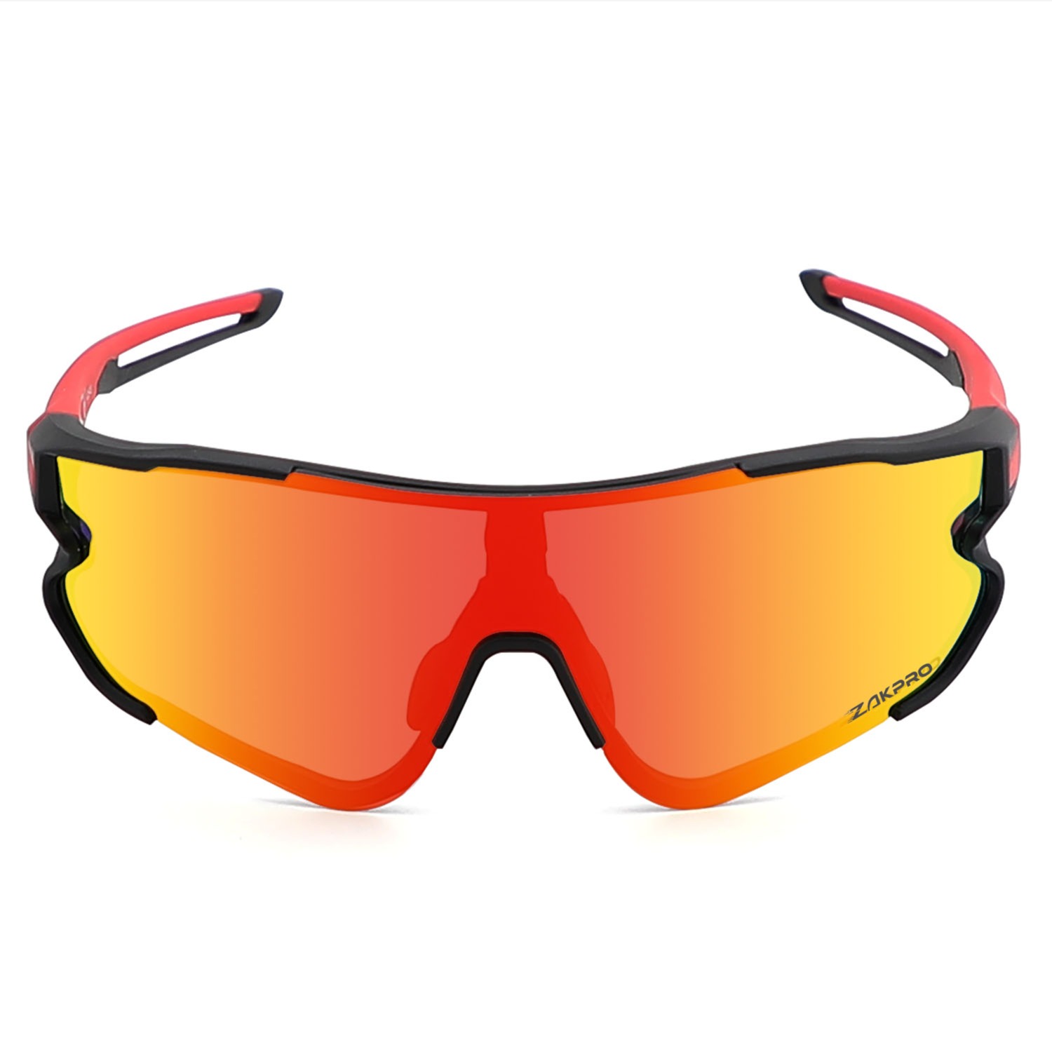 Zakpro Professional Outdoor Sports Cycling Sunglasses (Bright Red)