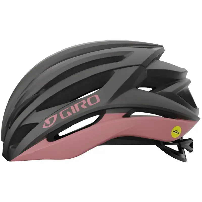 Giro Syntax Mips Road Cycling Helmet Matte Metallic Coal Dusty Rose