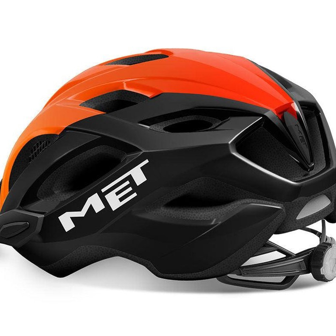Met Crossover Hybrid Cycling Helmet Black Orange Glossy Size M