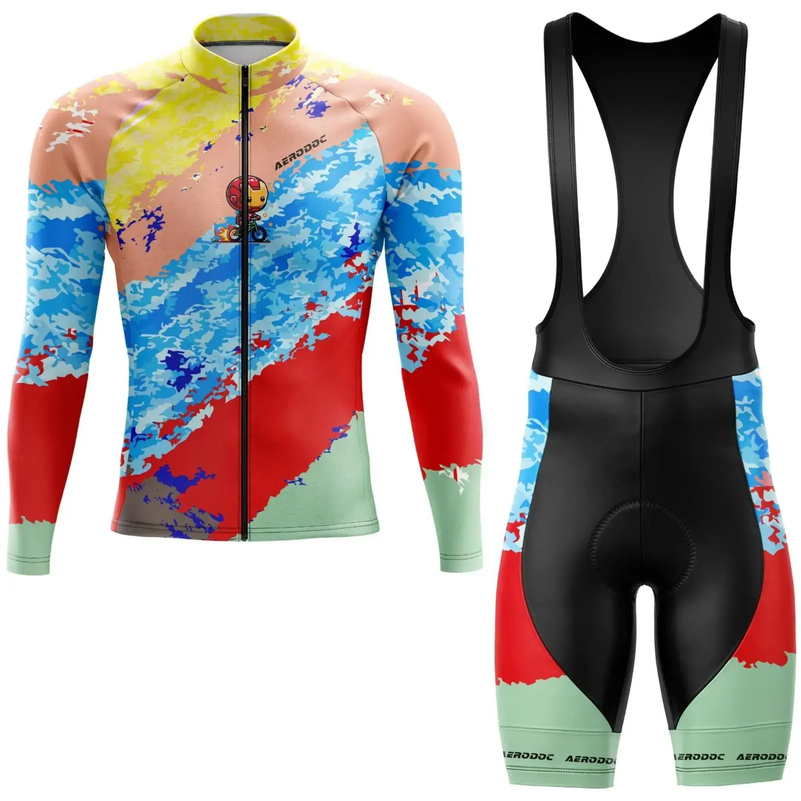 Flash Rider Cycling Jersey (Full Sleeve + Bib Shorts)