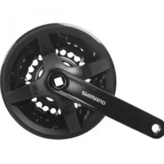 Front chainwheel, FC-TY501, for rear 6/7/8-speed, 170mm, 48x38x28T w/ CG, w/ crank fixing bolt
