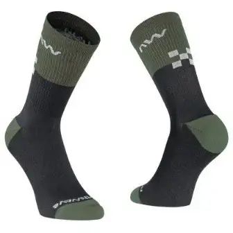 Northwave Edge Socks-Green Forest/Black