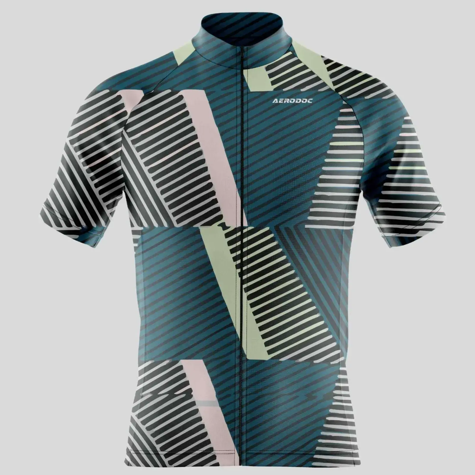 Geometric Cycling Jersey -Men's and Women's Aerodynamic & Breathable (Half Sleeve Jersey)