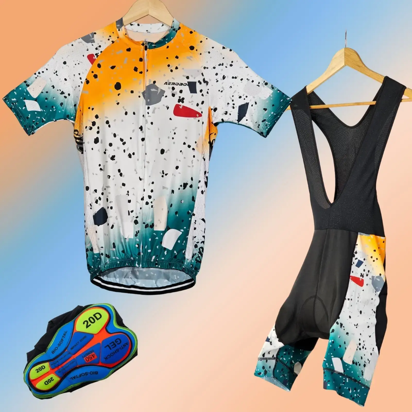 Patriotic India Cycling Jersey Aerodoc tricolour (Half Sleeves+Bib Shorts)