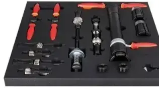 unior SET3-2600C-US set of tools in tray 3 for 2600C - Frame preparation tools