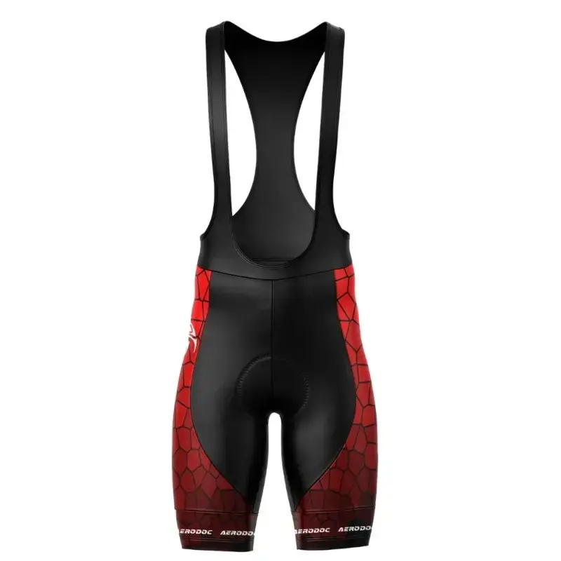 Spiderweb Red Unisex Cycling Jersey and Shorts (Bib Shorts Only)