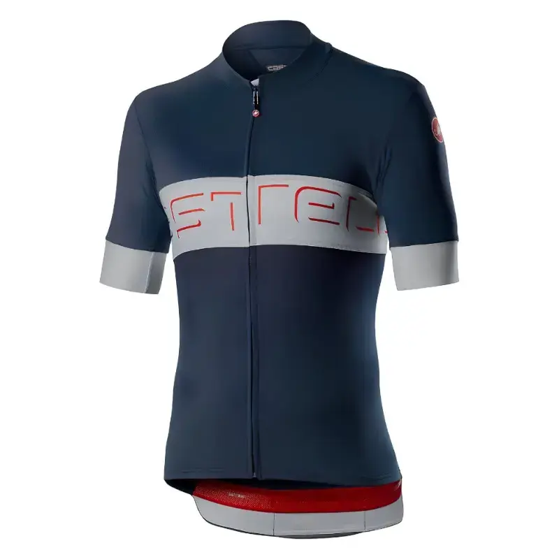 Castelli Prologo Vl Mens Cycling Jersey Savile Blue Silver Gray
