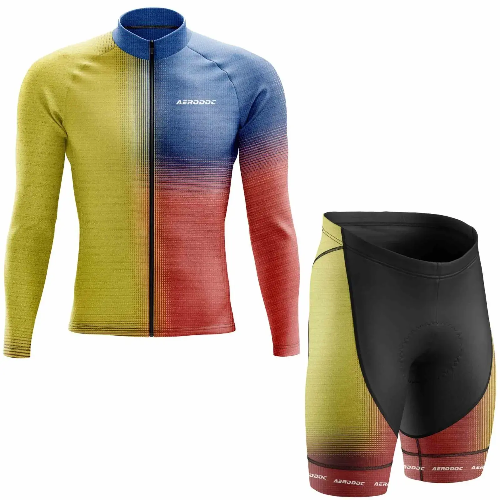 Gradient Force Cycling Jersey (Full Sleeves + Nonbib Shorts)