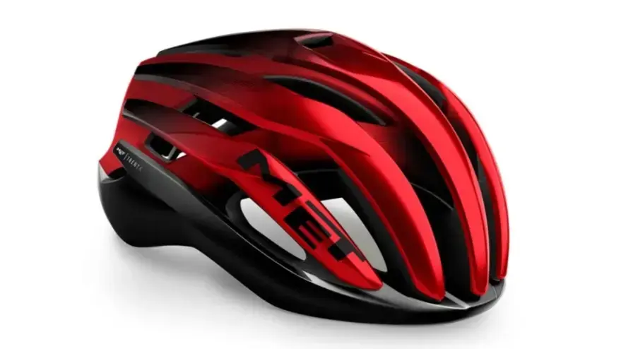 Met Manta Mips CE black red metallic | matt glossy S