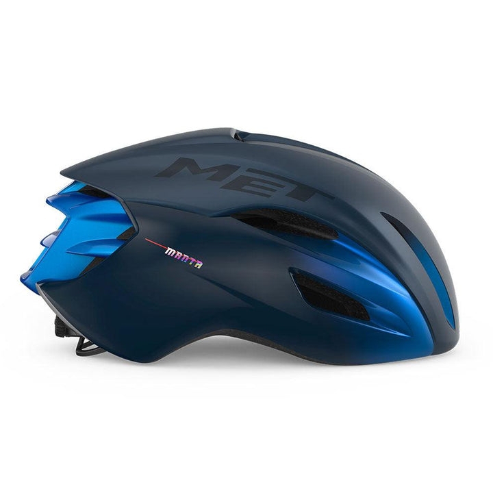 Met Manta Mips Aero Road Cycling Helmet Blue Metallic Matt Glossy