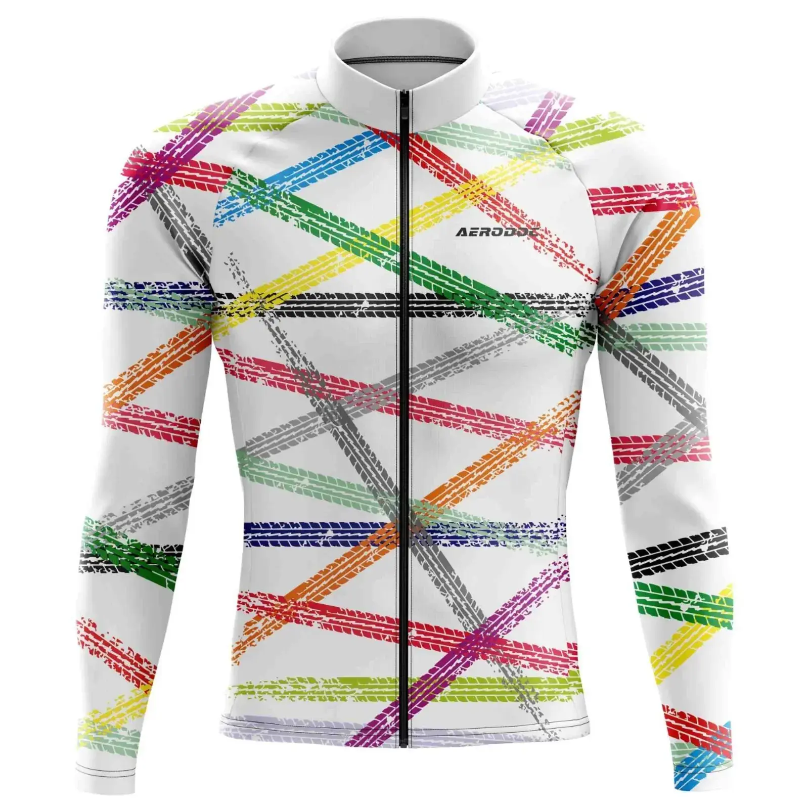Color Stripe Road Racer Cycling Jersey (Full Sleeve Jersey)