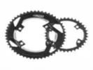 Eccentric ring CR-49 chainring for Shimano 51/36T, BCD110, AL7075, S.B black, w/C.T