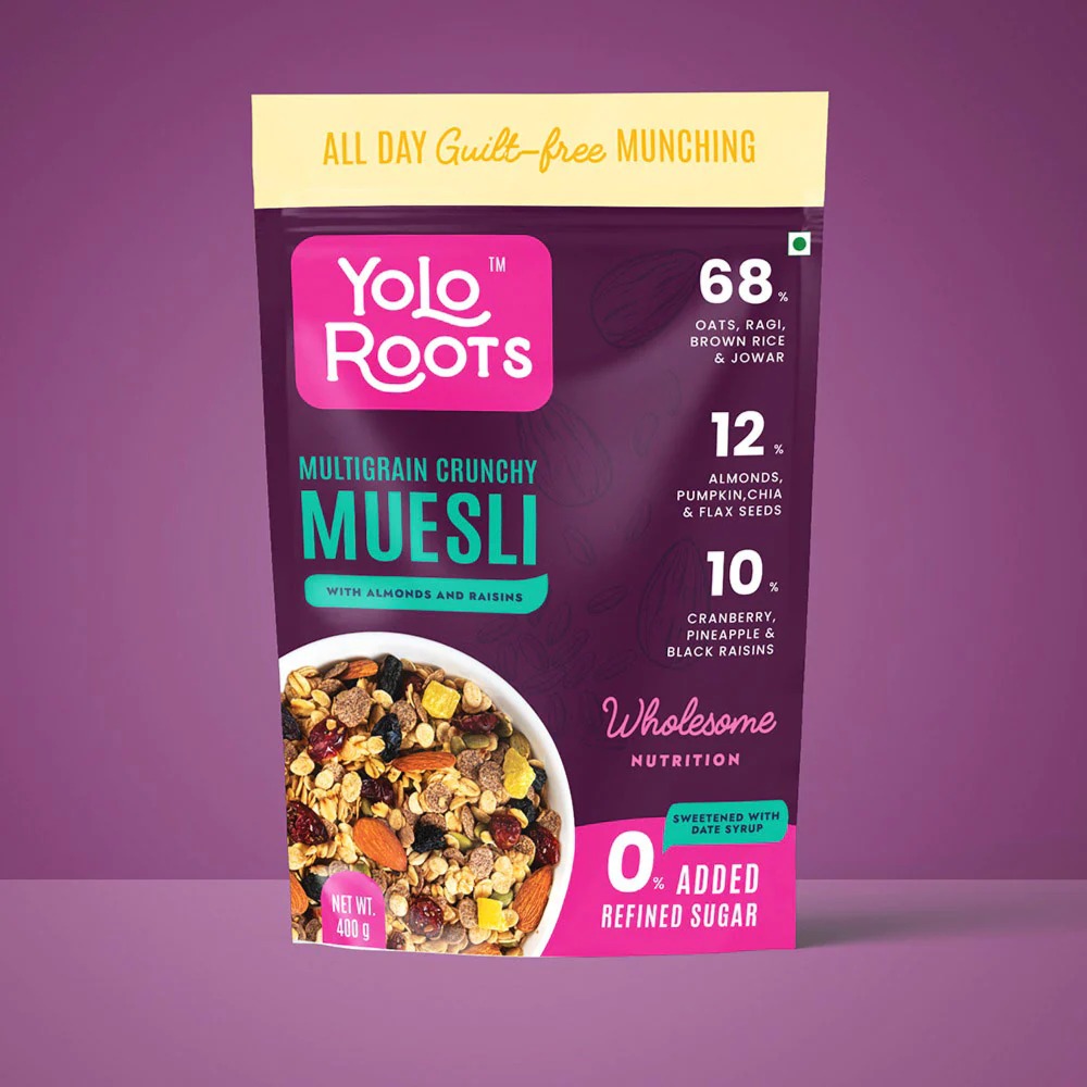 Multigrain Crunchy Muesli With Almonds Raisins 400g