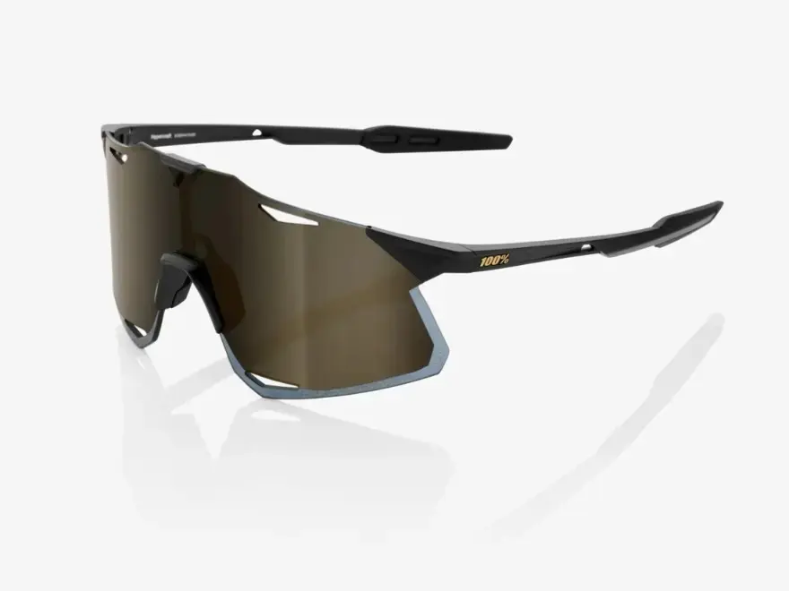 100% HYPERCRAFT® Matte Black Soft Gold Mirror Lens