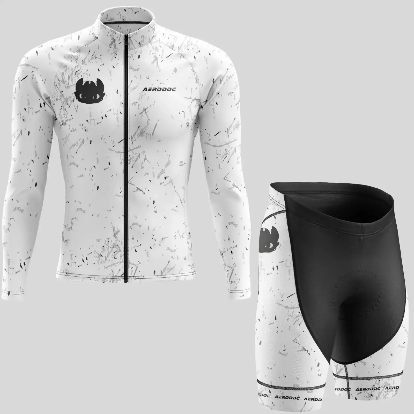 Dragon-Themed Cycling Jersey (Full Sleeves + Nonbib Shorts)
