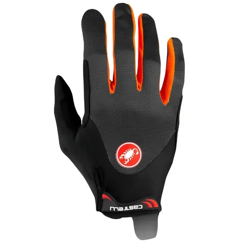 Castelli Arenberg Gel Lf Unisex Cycling Gloves Dark Gray Orange