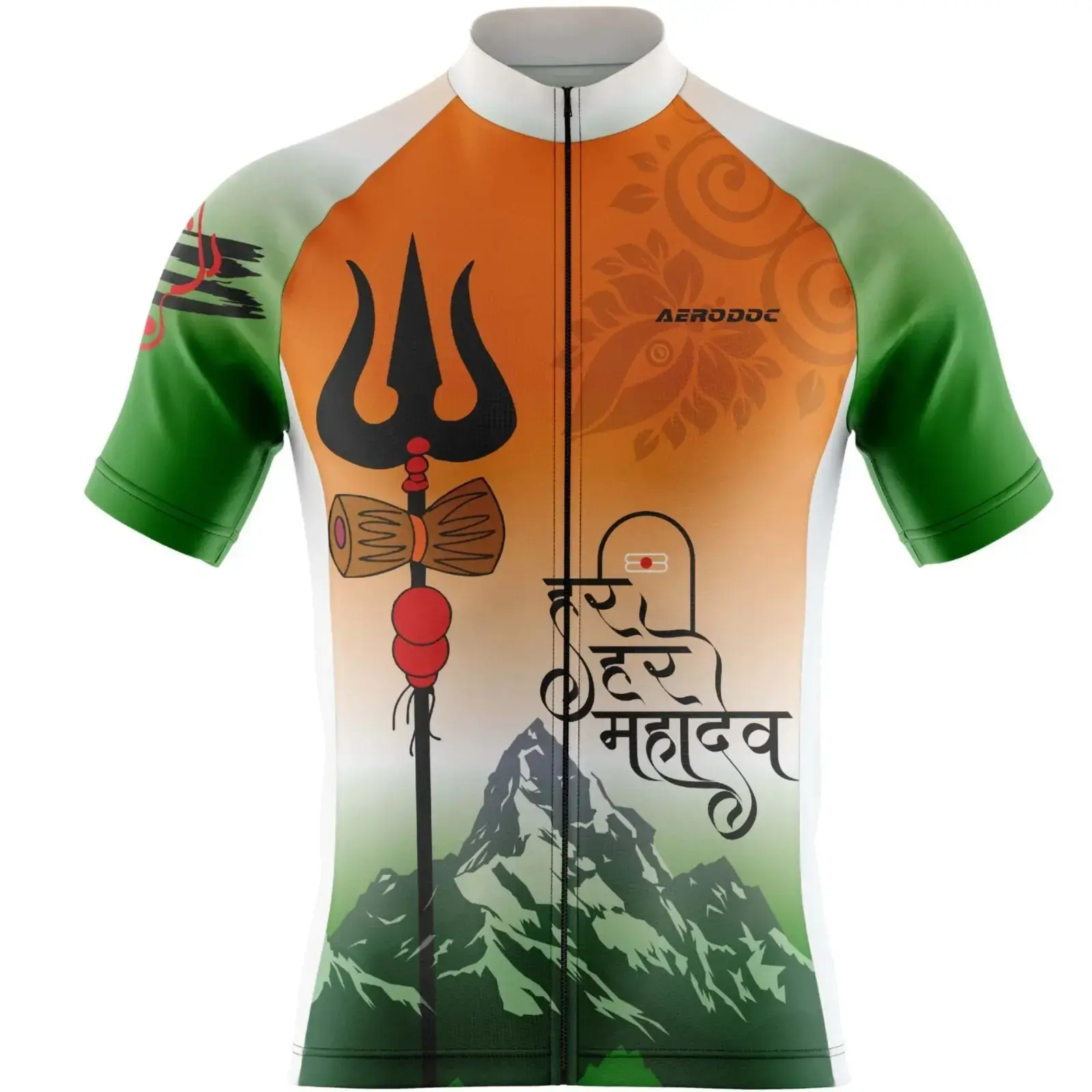 Tricolor Mahadev Cycling Jersey & Bib Shorts – Performance (Half Sleeves Jersey Only)