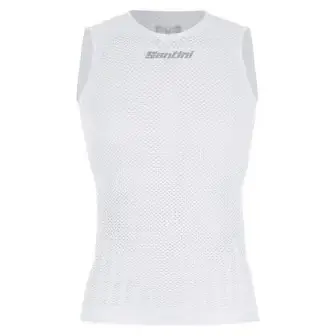 Santini Mesh Baselayer (Sleeveless)-White