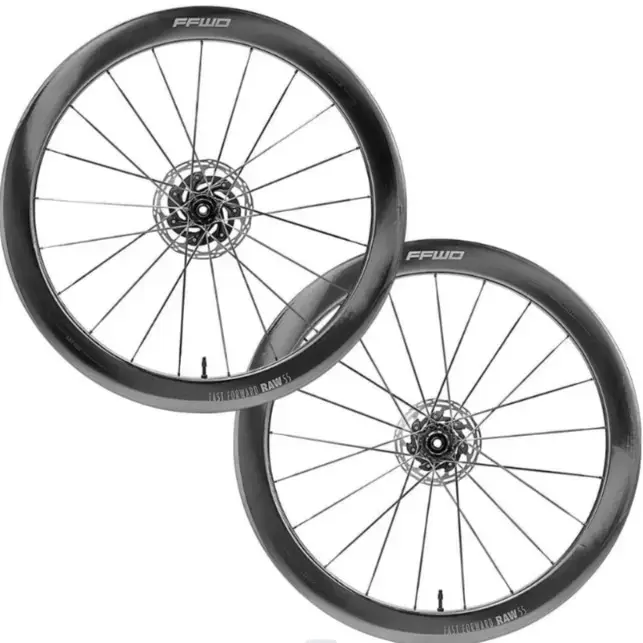 Carbon spoke raw glossy set FCC (55mm) 21H/21H FFWD/CeramicSpeed 2:1 DBCL 12mm TA Shimano