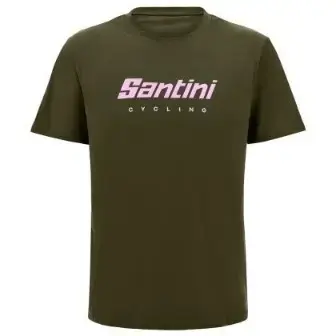 Santini Branded T-Shirt-Military Green
