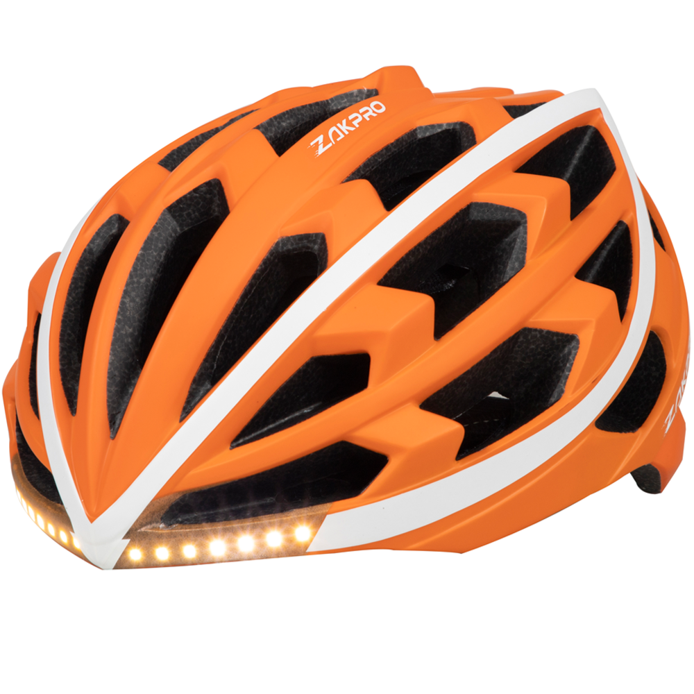 Zakpro Smart turn signal biking helmets with integrated Technology Urban series Orange