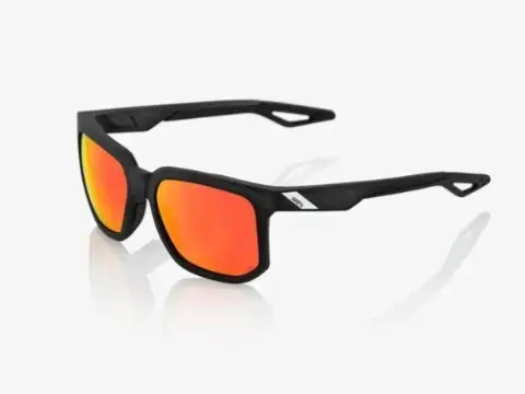 100% CENTRIC - Soft Tact Crystal Black - HiPER Red Multilayer Mirror Lens