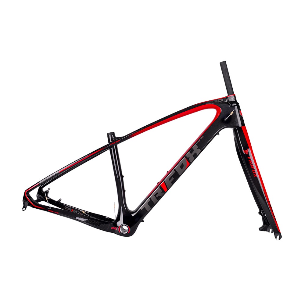 Carbon MTB Frame with Fork MFT200, color red and purple