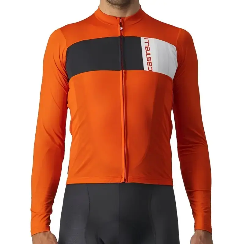 Castelli Prologo 7 Mens Cycling Jersey Fiery Red Light Black Ivo