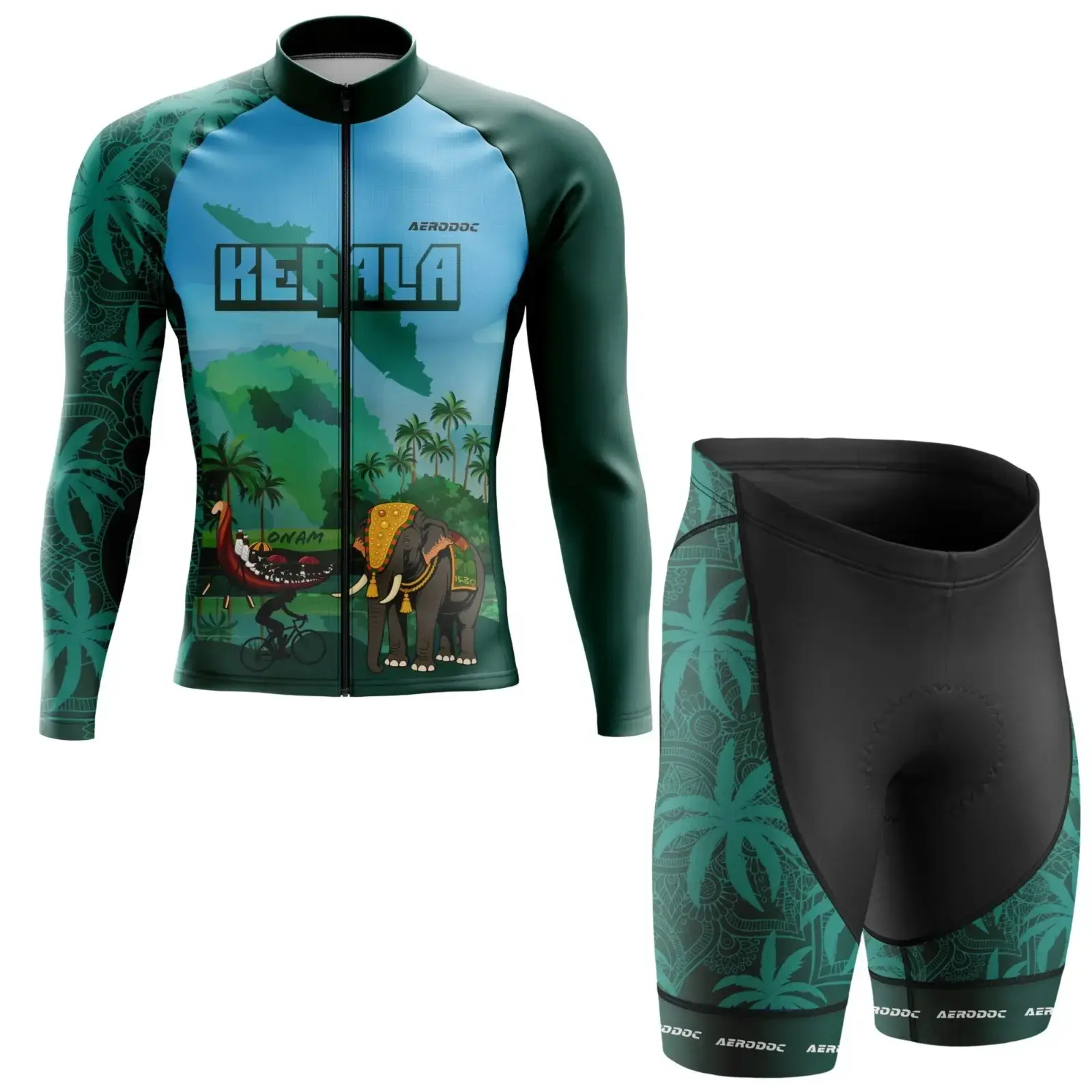 Kerala Cycling Jersey and Bib Shorts (Full Sleeve with Non Bib Shorts)