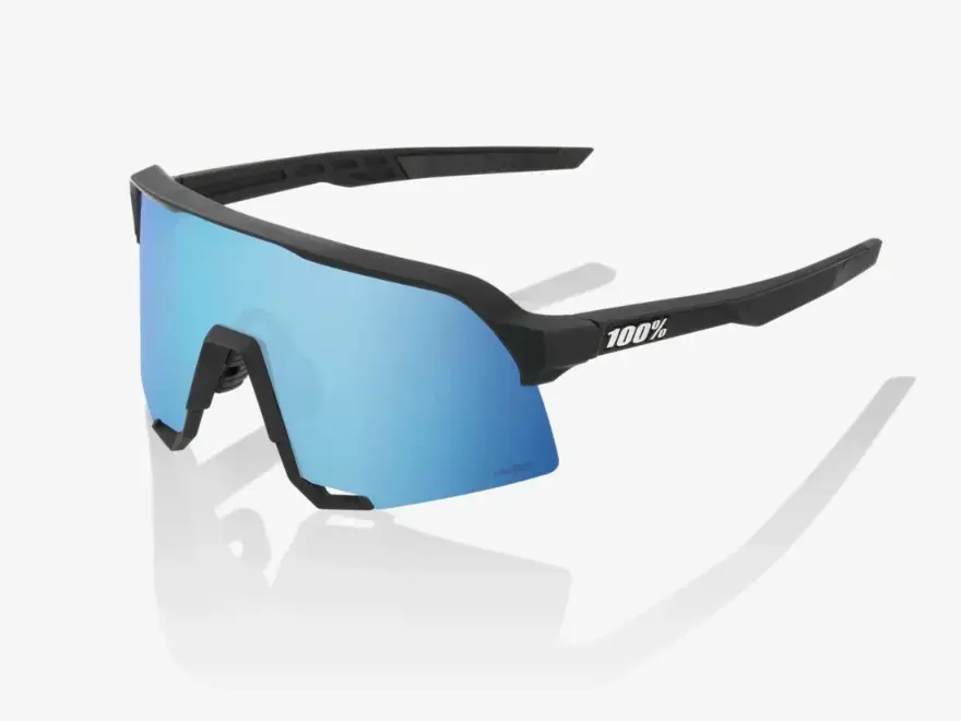 100% S3 - Matte Black - HiPER Blue Multilayer Mirror Lens